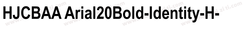 HJCBAA Arial20Bold-Identity-H字体转换